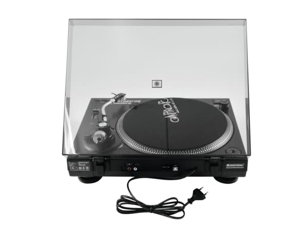 Omnitronic BD-1390, Beltedrevet DJ-platespiller, 33 1/3,45 RPM, -10 - 10%, 0,24%, Manuell, 15 dB
