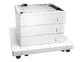 Miniatyrbild 1 av 5: HP Paper Feeder with Cabinet - Skrivarstativ med pappersmatare - 1650 ark i 3 fack - för LaserJet Enterprise MFP M634; LaserJet Enterprise Flow MFP M