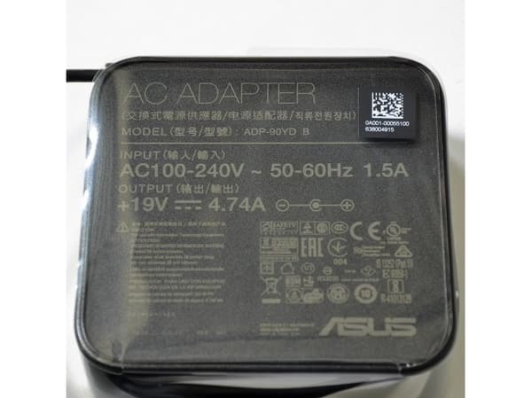 ASUS 0A001-00055100, Notebook, Innendørs, 100 - 240 V, 50 - 60 Hz, 90 W, 19 V Sort