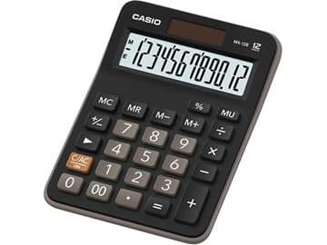 Bordkalkulator CASIO MX-12B, 106,5 x 147 x 29 mm