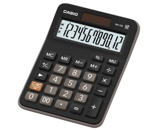 Stationär räknare CASIO MX-12B, 106,5 x 147 x 29 mm