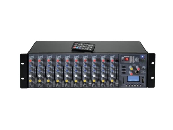 Omnitronic RM-1422FX, 12 kanavaa, Stativ-montering, 50 W, Lajittelu