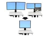 Ergotron WorkFit - Conversion kit - monteringskomponent (svingtapp, kontaktplate) - for LCD-skjerm - Dual eller LCD & Laptop til Single HD - skjermst
