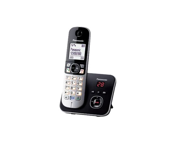Panasonic KX-TG6821FXB, DECT telefon, Trådløst håndsett, Høyttalertelefon, Sort, Sølv Sort, Sølv