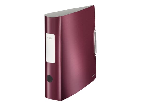 Leitz 180° Active Style - Spakbågesfil - ryggbredd: 82 mm - för A4 - kapacitet: 500 ark - Rubinröd