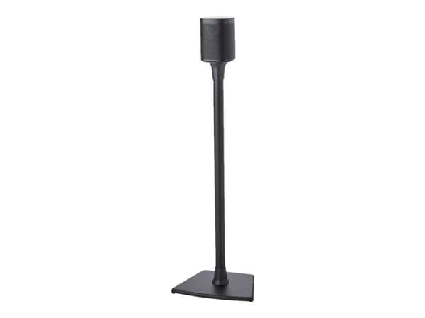 Sanus WSS21 - Stativ - for høyttaler(e) - eloksert aluminium - svart - plassering på gulv - for Sonos One, PLAY:1, PLAY:3