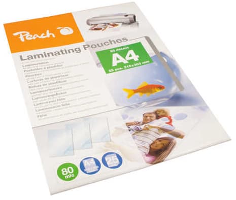 Peach - 80 mikroner - 25-pack - gjennomsiktig - 216 x 303 mm lamineringspunger