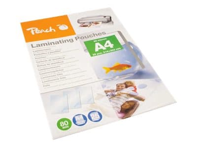 Peach - 80 mikrometer - 25-pack - transparent - 216 x 303 mm lamineringsfickor
