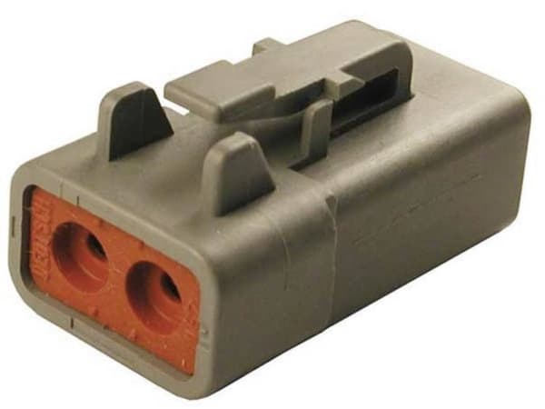 TE Connectivity 19545 Round Connector Connector, rak Serie (rund kontakt): DTP Totalt antal poler: 2 1 st