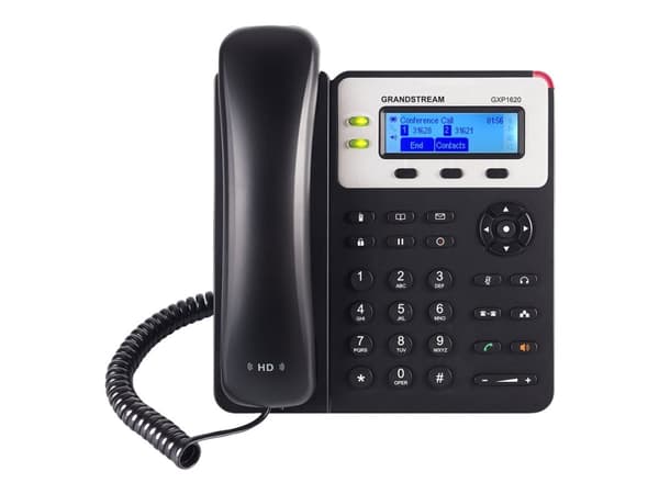Grandstream Networks GXP1625, IP Phone, Musta, Johdollinen puhelin, Kanavansisäinen, Out-of band, 2 linjat, 500 entries