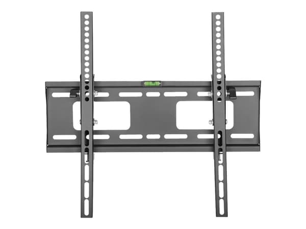 DELTACO - Monteringssett (veggplate, 2 VESA-skinner) - for flatpanel - plastikk, stål - matt svart - skjermstørrelse: 32"-55"
