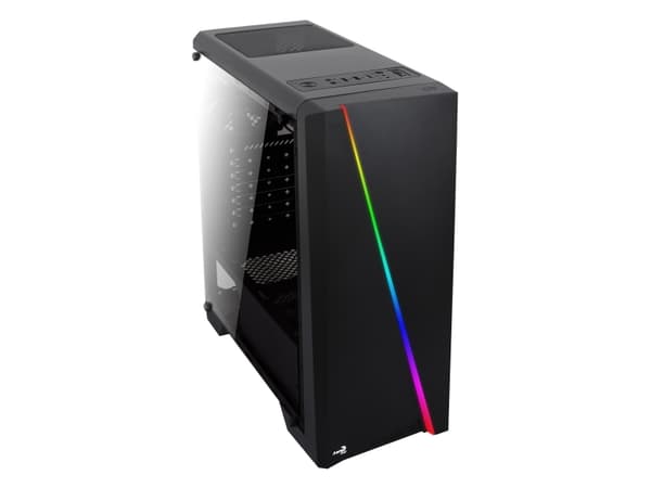 AeroCool Cylon - Tower - ATX - sidepanel med vindu - ingen strømforsyning - svart - USB/lyd