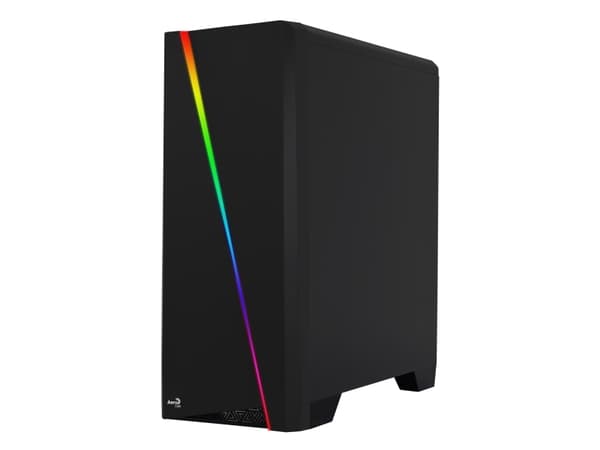 AeroCool Cylon - Tower - ATX - sidepanel med vindu - ingen strømforsyning - svart - USB/lyd