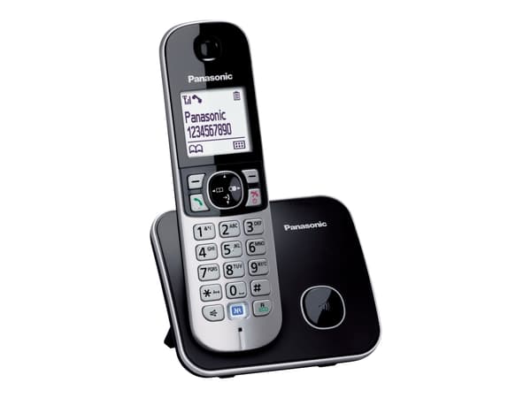 Panasonic KX-TG6811 - Trådløs telefon med anrops-ID - DECT\GAP - svart