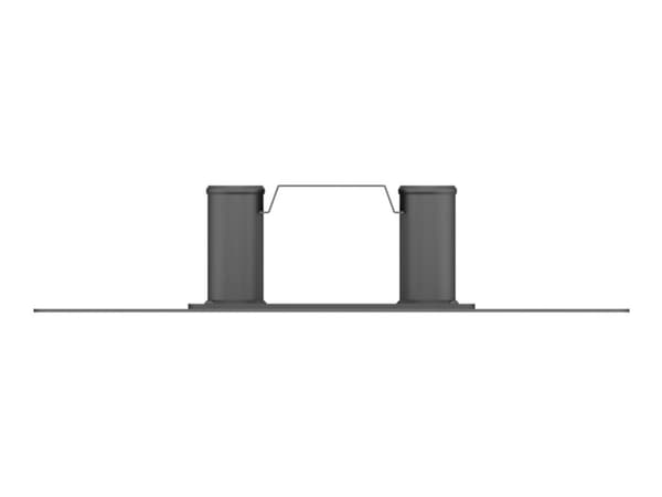 Multibrackets M Public Floorstand Basic 180 Floorbase - Monteringskomponent (monteringsbase) - stål - svart - på gulvet