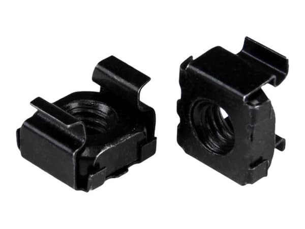 StarTech.com M6 burmuttrar - 100-pack, svart - M6 burmuttrar för serverrack och skåp (CABCAGENT62B) - Burmøtrik - sort (pakke med 100) - för P/N: RAC