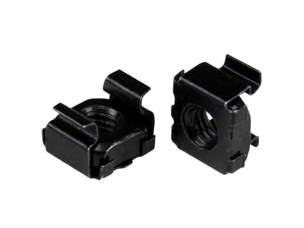 StarTech.com M6 burmuttrar - 100-pack, svart - M6 burmuttrar för serverrack och skåp (CABCAGENT62B) - Burmøtrik - sort (pakke med 100) - för P/N: RAC