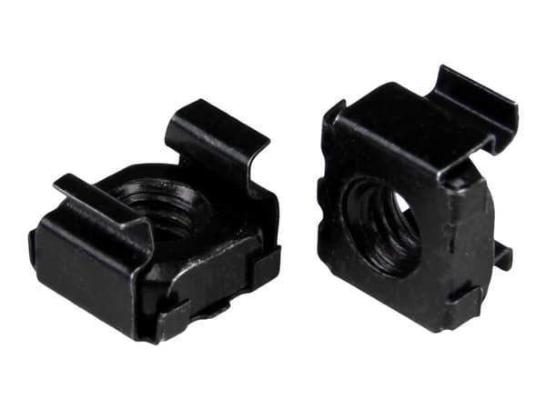 StarTech.com M6 burmuttrar - 100-pack, svart - M6 burmuttrar för serverrack och skåp (CABCAGENT62B) - Burmøtrik - sort (pakke med 100) - för P/N: RAC