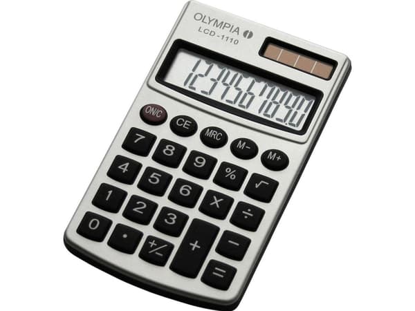Olympia LCD 1110, Lomme, Grunnleggende, 10 sifre, 1 linjer, Sølv