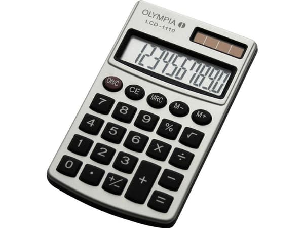 Olympia LCD 1110, Lomme, Grunnleggende, 10 sifre, 1 linjer, Sølv