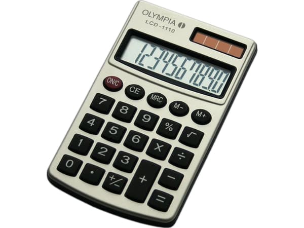 Olympia LCD 1110, Lomme, Grunnleggende, 10 sifre, 1 linjer, Sølv