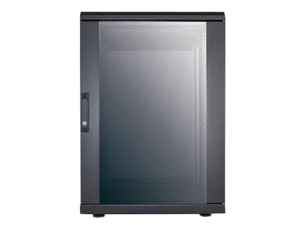 Intellinet Network Cabinet, Free Standing (Standard), 16U, Usable Depth 123 to 373mm/Width 503mm, Black, Flatpack, Max 1500kg, Server Rack, IP20 rate