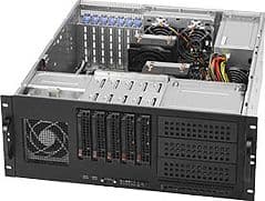Supermicro SC842 TQC-668B - Rackmonterbar 4U - utvidet ATX (E-ATX) - SATA/SAS - hot-swap 668 watt - svart - USB
