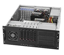 Supermicro SC842 TQC-668B - Rackmonterbar 4U - utvidet ATX (E-ATX) - SATA/SAS - hot-swap 668 watt - svart - USB