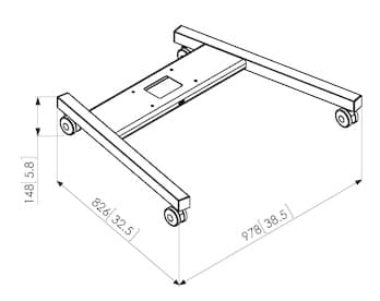 Vogel's Professional PFT 8520 - Monteringskomponent (vagnbas) - silver