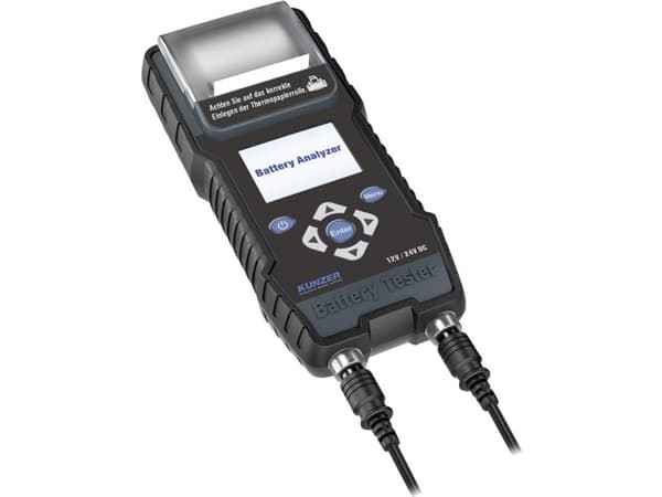 Kunzer Bil-batteritester 25 V, 24 V, 21 V, 18 V, 12 V, 8 V, 6 V, 2 V 250 mm x 110 mm x 60 mm