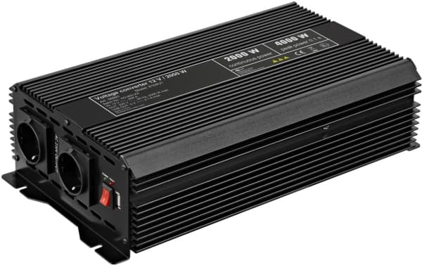 Goobay 58891, Universel, 12 - 13.8 V, 2000 W, 230 V, Sort, DC-AC, DC-AC