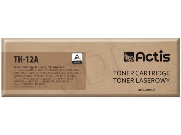 Actis Toner TH-12A replacement Canon HP 12A CRG-703/FX-10 Q2612A Standard 2000 - Kompatibel - Tonereinheit, 2000 sider, Sort, 1 stykker