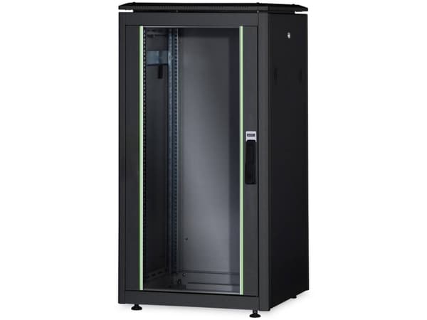 DIGITUS Professional Unique DN-19 26U-6/10-B-1 - Rack skåp - svart, RAL 9005 - 26U - 19"