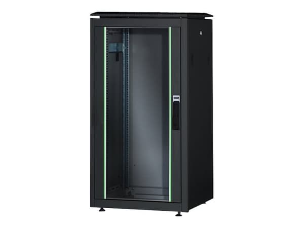 DIGITUS Professional Unique DN-19 26U-6/10-B-1 - Rack skåp - svart, RAL 9005 - 26U - 19"