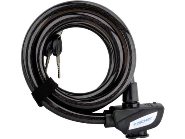 FISCHER bicycle cable lock (black, 180 cm, 14 mm)