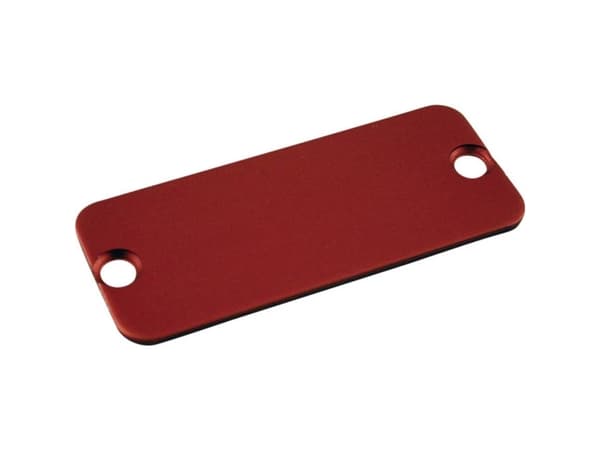 Hammond Electronics 1455DALRD-10 Endeplade (L x B) 45 mm x 25 mm Aluminium Rød 10 stk