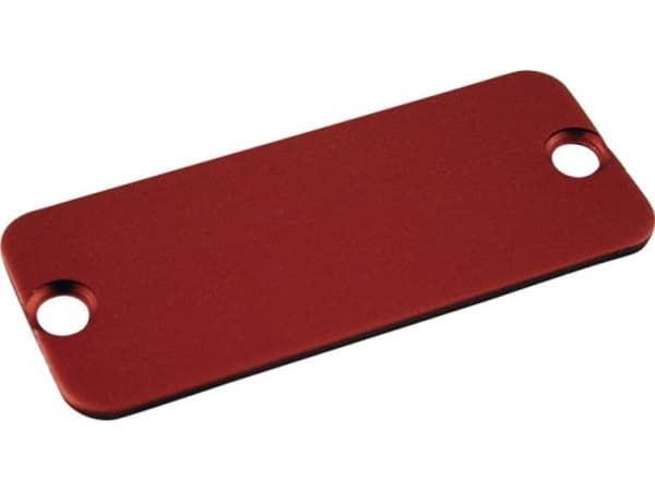 Hammond Electronics 1455DALRD-10 Endeplade (L x B) 45 mm x 25 mm Aluminium Rød 10 stk