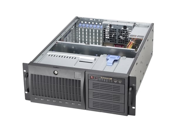 Supermicro SC743 AC-668B - Tower 4U - utvidet ATX (E-ATX) - SATA/SAS - hot-swap 668 watt - svart - USB