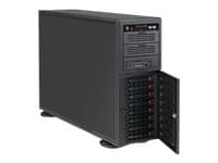 Supermicro SC743 AC-668B - Tower 4U - utvidet ATX (E-ATX) - SATA/SAS - hot-swap 668 watt - svart - USB Sort