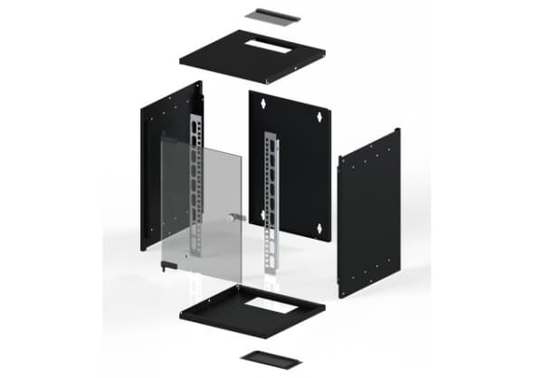 EFB Elektronik WGB-PRO12, Rackskinne, Metallisk, Galvanisert stål, 12U, 48,3 cm (19"), 2 stykker