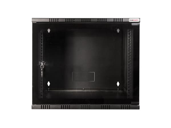 LogiLink Canovate SOHO - Skåp - väggmontering - svart, RAL 9005 - 12U - 19"
