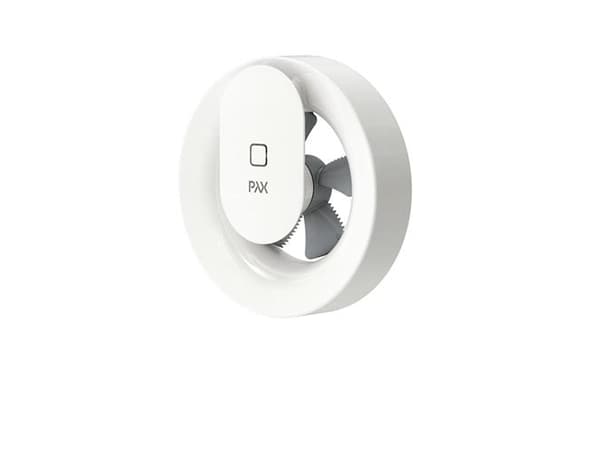 FRESH Fan Pax Calima, kontinuerlig drift med aktiv fukt- och ljussensor, extra inställningar med App. Luftflöde 110 m³/h, Ø100-140 mm.