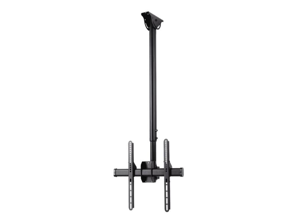 Hama - Monteringssats (sockel, 2 stödarmar, 2 fäststänger) - för platt panel - stål - svart - skärmstorlek: 32"-65" - takmonterbar