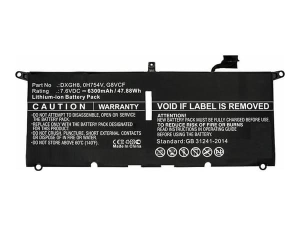 CoreParts - Akku tietokoneen akkuun - Litium-polymeeri - 6300 mAh - 47.9 Wh - lajittelu - Dell XPS 13 9370:een