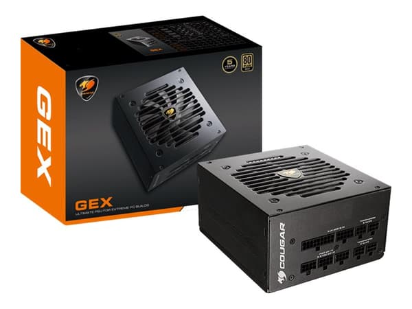 Cougar GEX750 - Strømforsyning (intern) - ATX12V - 80 PLUS Gold - AC 100-240 V - 750 watt Sort