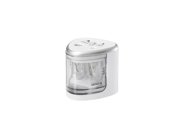 Genie PS 120, Elektrisk pennvässare, Transparent, Vit, 1,2 cm, 9 mm, Batteri, AA