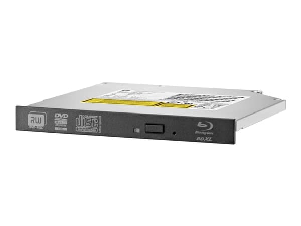 HP 9.5mm Slim BDXL Blu-Ray Writer Drive, Musta, Pysty/vaaka, Työpöytä, Blu-Ray RW, SATA, BD, CD, DVD