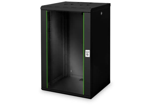 Digitus DN-19 20U-6/6-SW, Seinään asennettava laitekehikko, 20U, 100 kg, Näppäinlukko, 40 kg, Musta