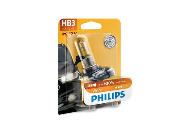 Philips Vision 9005PRB1 Bedre sikt, 65 W, 12 V, HB3, 3200 K, 1 stykker