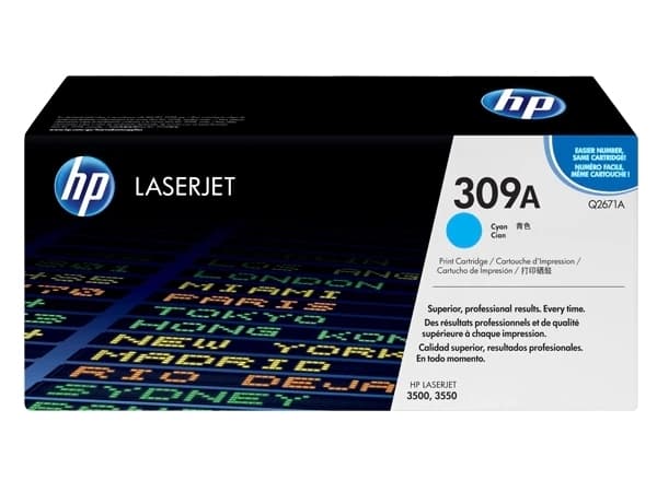 HP 309A, 4000 sider, Cyan, 1 stykker